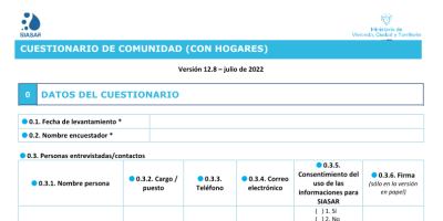 Comunidad con hogares